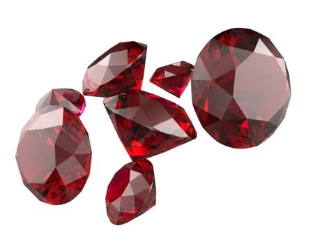 Gemstones 3d render Stock Illustration