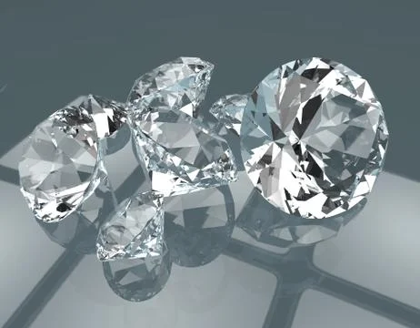 Gemstones 3d render Stock-Illustration