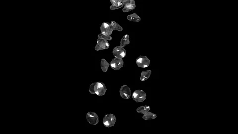 Gemstones Falling on black background Stock Footage 141639130