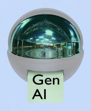 Gen AI concept Stock Illustration