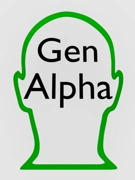 Gen Alpha concept Stock Illustration