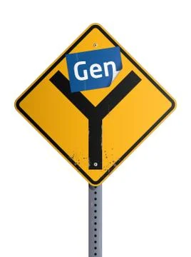 Gen Y roadsign Stock Illustration