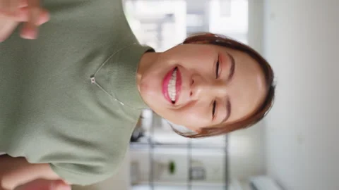 Gen Z content creator talking to camera enjoy filming selfie record. 스톡 동영상 248306528