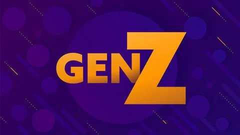 Gen z vector design on abstract background Stock Illustration