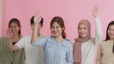 Gen Z workforce showing rights proud and equal gender in workplace. Video stock 221120154