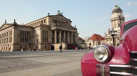 Gendarmenmarkt oldtimer Stock Footage 10842868