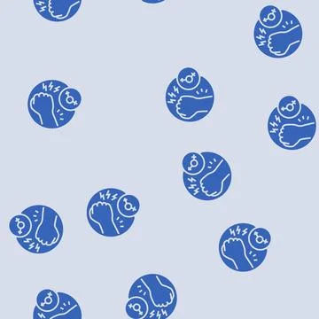 Gender based violence glyph seamless pattern Stock Illustration