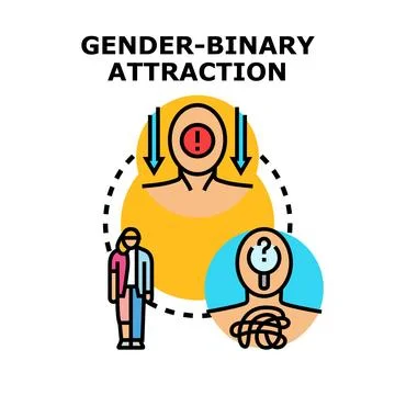 Gender binary attraction concept vector illustration Stock Illustration