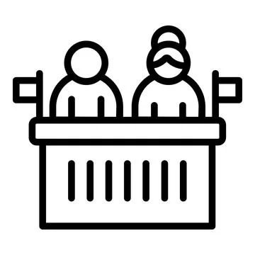 Gender binary icon outline vector. Social stereotype Stockillustratie