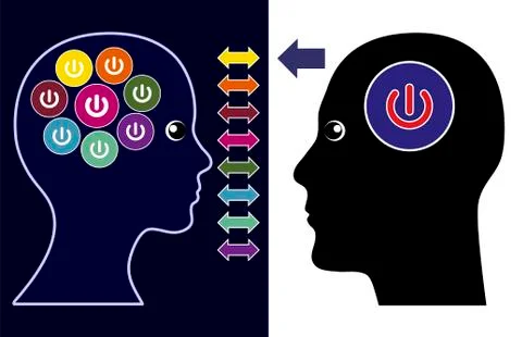 Gender Difference in Decision Making Stock Illustration