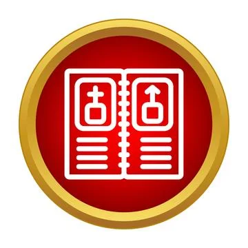 Gender difference identity concepts in red button icon Stock Illustration