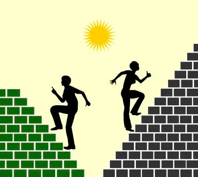 Gender Differences in Ambitions Illustrazione stock