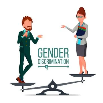 Gender Discrimination And Human Comparison Vector Stock Illustration