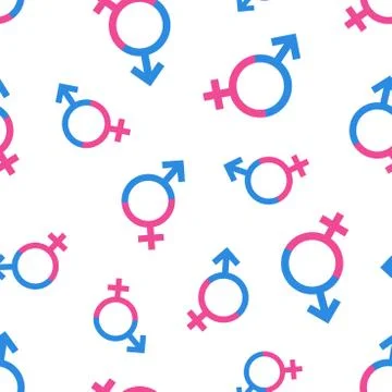Gender equal seamless pattern background. Business flat vector illustration.  イラスト素材