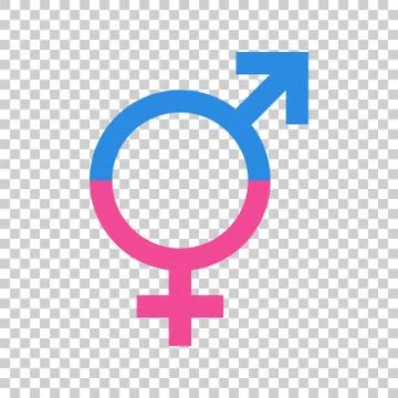 Gender equal sign vector icon. Men and woomen equal concept icon. Stock Illustration