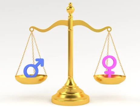 Gender equality 3d concept Stock Illustration