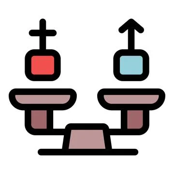 Gender equality balancing on a scale, achieving equal opportunities Stock Illustration