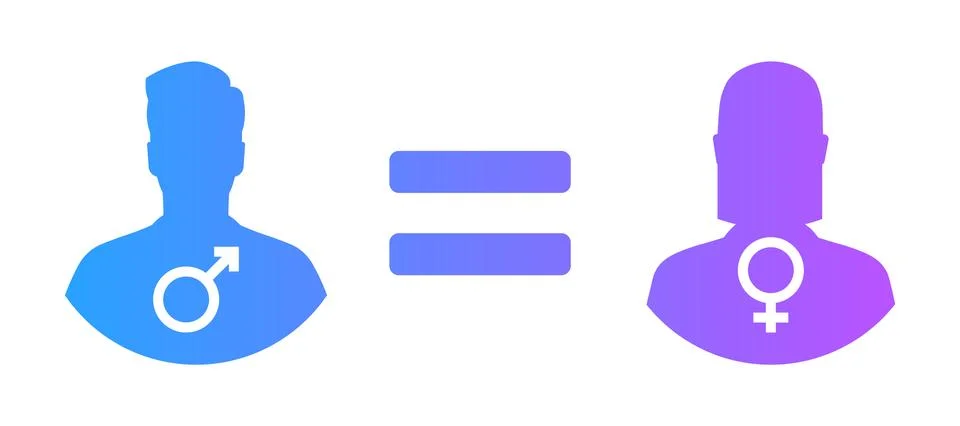 Gender equality concept Stock Illustration