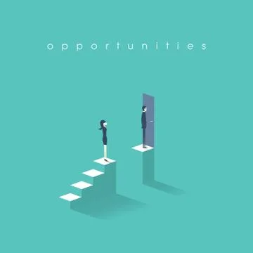 Gender equality concept with man versus woman symbol. Businessman vs Stock Illustration