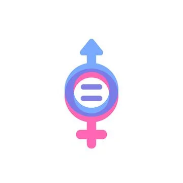 Gender equality concept, vector icon Stock Illustration