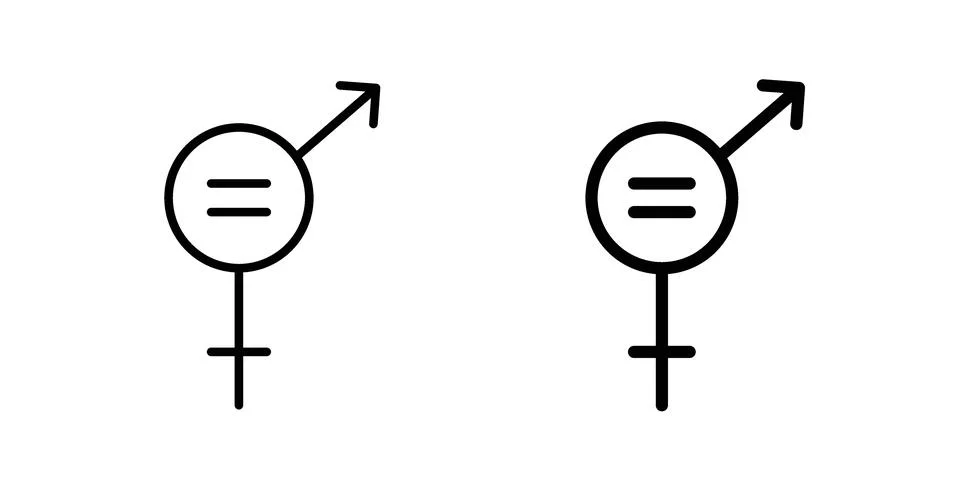 Gender equality icon illustration vector, icon set for apps Stock Illustration