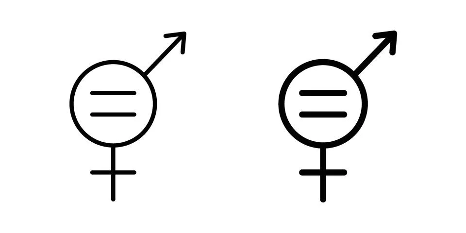 Gender equality icon vector design illustrations Stock Illustration