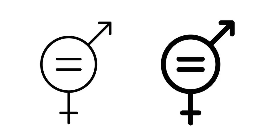 Gender equality icon vector, illustration icon set Stock Illustration