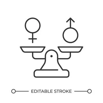 Gender equality line icon Stock-Illustration
