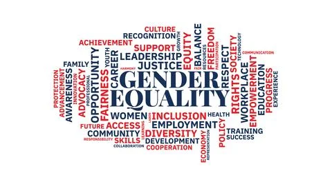 Gender Equality Word Cloud Concept Vector Illustration Stock Illustration