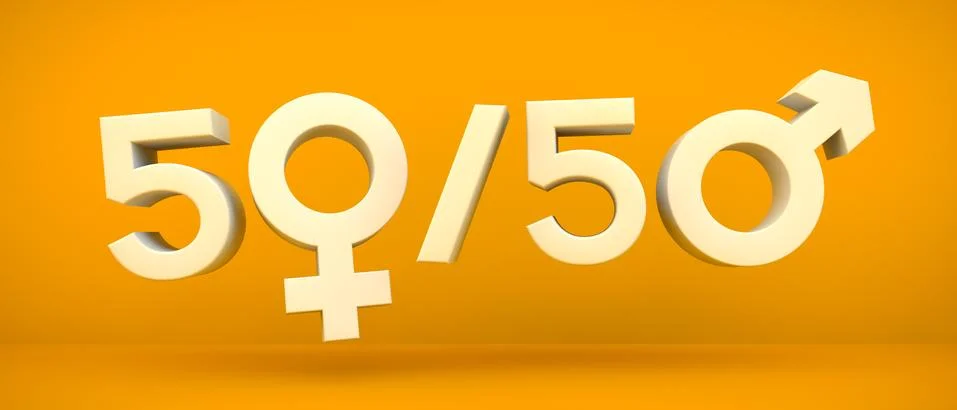 Gender equity concept Illustrazione stock