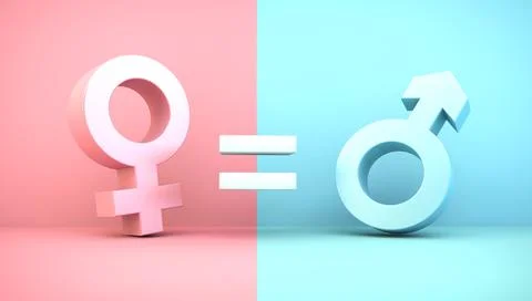 Gender equity concept Stock Illustration