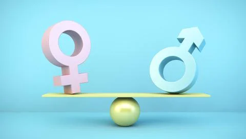 Gender equity concept Stock Illustration