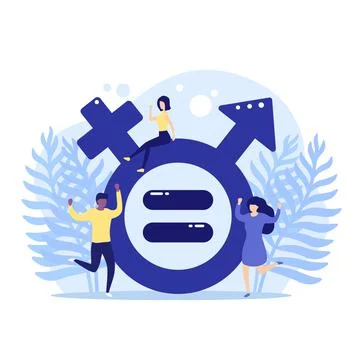 Gender equity, equality vector illustration Stock Illustration