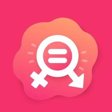 Gender equity icon, vector art Stock Illustration