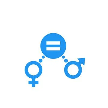 Gender equity icon, vector sign Stock Illustration