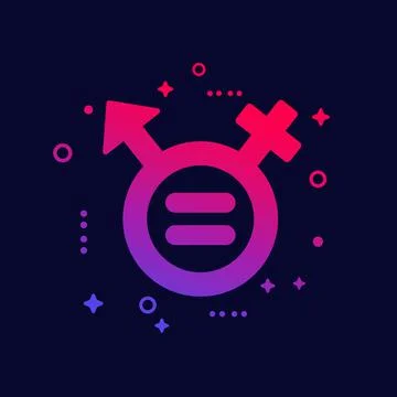 Gender equity trendy icon, vector art Stock Illustration