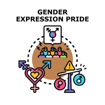 Gender expression pride concept vector illustration Stock Illustration