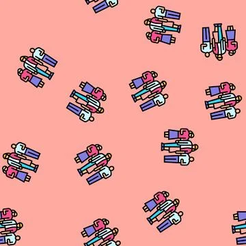 Gender expression vector seamless pattern Stock Illustration