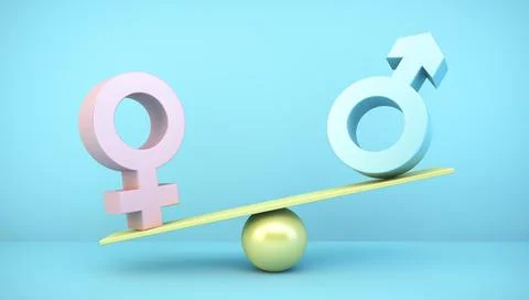 Gender gap concept Stock Illustration