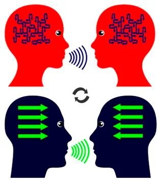 Gender Gap in Conversation Pattern Stock Illustration