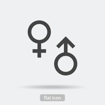 Gender icon, Black vector is type EPS10 Stock Illustration