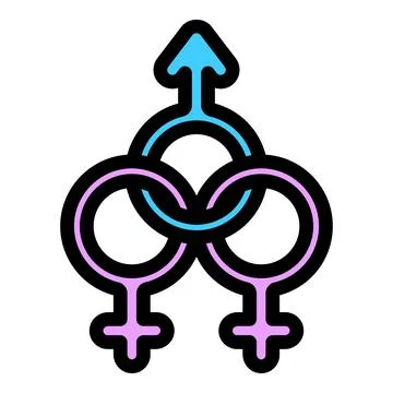 Gender identity trans icon vector flat Stock Illustration