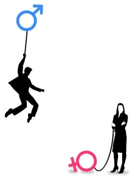 Gender inequality Illustrazione stock