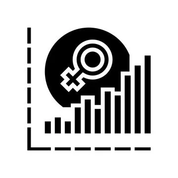 Gender mainstreaming glyph icon vector illustration Ilustración de archivo