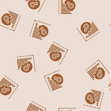 Gender mainstreaming glyph seamless pattern Ilustración de archivo