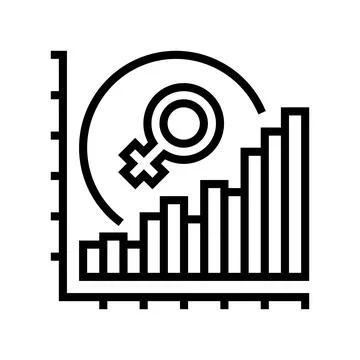 Gender mainstreaming line icon vector illustration Ilustración de archivo