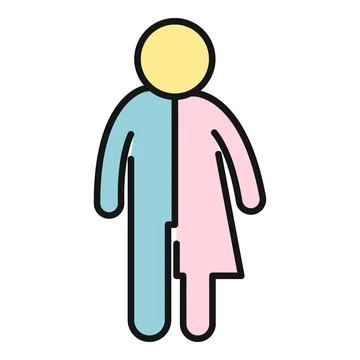 Gender neutral icon representing diversity and equality 스톡 일러스트
