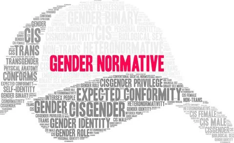 Gender Normative Word Cloud Ilustração Stock