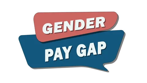 Gender pay gap – the average income difference between men and women. Stockbeeldmateriaal 305857282