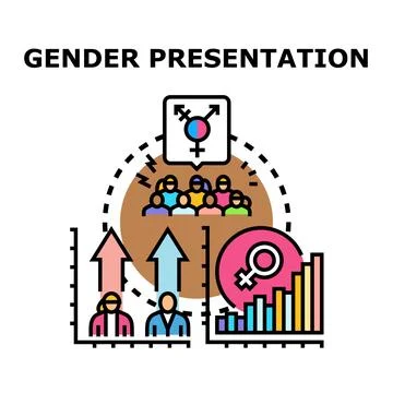 Gender presentation and identity concept illustration Stock Illustration